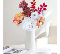 Artificial Flowers, DIY Fake Flowers in Vase for Easter 2026 St George's Day & Spring Home Decor, Red Lily of Valley Mother’s Day Decorations, Mixed Colours Flowers for Wedding Party Decor (7 Pcs)
