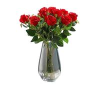 Artificial Flowers Fake Flower Artificial Roses Decorative Flower Arrangement Silk Flower Single Plastic Fake Flower Bouquet And Dried