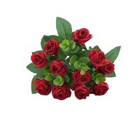Artificial Flowers Fake Silk Rose for Decoration,20 Heads Small Roses Flower Bouquet with Stem of Flowers,Plastic Flowers for DIY Vase Home Wedding Centerpieces (2Pcs, Champagne)