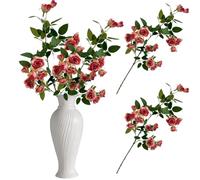 Artificial Flowers for Decoration Faux Floral - Fake Rose with Stem 2Pcs Flower for Party Home 4723
