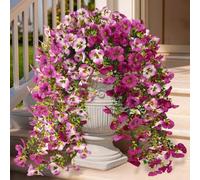 Artificial Flowers for Outdoors, 4 Pcs Fake Hanging Plants UV Resistant