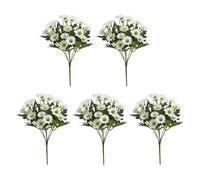 Artificial Flowers For Outdoors Fall, Chrysanthemum Fake Artificial Plants & Flowers Bulk, Outdoor Flower Uv Resistant,Halloween Decor Realistic Faux Plants For Patio, Porch, Garden & Yard (F)