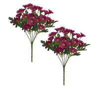 Artificial Flowers For Outdoors Fall, Chrysanthemum Fake Artificial Plants & Flowers Bulk, Outdoor Flower Uv Resistant,Halloween Decor Realistic Faux Plants For Patio, Porch, Garden & Yard (C)