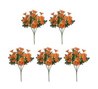 Artificial Flowers For Outdoors Fall, Chrysanthemum Fake Artificial Plants & Flowers Bulk, Outdoor Flower Uv Resistant,Halloween Decor Realistic Faux Plants For Patio, Porch, Garden & Yard (J)