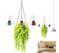 Artificial Flowers for Outdoors - for Birds Realistic Decoration with Hook | Outdoor Fake Flower Basket - Budgies, Nymphs, Inseparables, Conuros, Garden and Park
