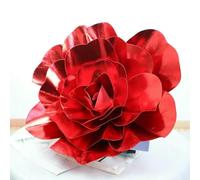 Artificial Flowers For Vase, 1pc 30/40/50cm Giant Rose Flower Head fashion Party Setting Arrangement Fake Foam Rose Shiny Wedding Decor Artificial Flowers(Red 30cm)