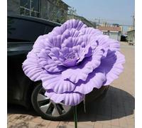 Artificial Flowers For Vase, Artificial Peony Giant Photo Props Simulation Peony Flower Window Display Background Wall Decoration Fake Flowers(Purple)
