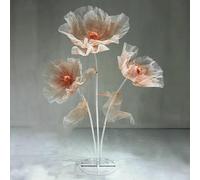 Artificial Flowers For Vase, Large Artificial Flowers Silk Fake Flower Wedding Decor Party Decoration T Stage Layout Window Display Simulation Flower(Gradient Champagne)