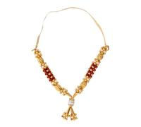 Artificial Flowers Haar Mala Beaded Indian Garland Idol Mala for God Goddess Murti Photo Frame Temple Mandir Decoration Traditional Festival Ornament Pooja Sringar Article Décor (13.5cm)