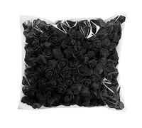 Artificial Flowers Home Decoration UK Indoor Outdoor Decor 100Pcs Simulation Foam Roses PE Foam Rose Head Artificial Flowers Garland Wedding Valentine‘s Day DIY Gifts Black (Black, One Size)