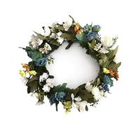 Artificial Flowers Multicolor Daisy Wreath, Spring Wreath, Outdoor For Front Door Wall Window Party Wedding Decor