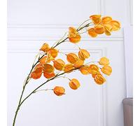 Artificial Flowers Orange Lantern Flowers Decorative Plastic Faux Fake Flowers,Material For Home Garden Wedding Party Floral Decor,Faux Flowers That Look Real