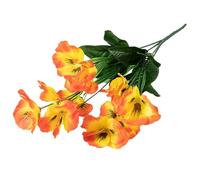 Artificial Flowers Pansy African Small Wild Flower Plastic Flowers For Home Wedding Kitchen Garden Table Centerpieces Indoor Outdoor Decor Arch for Wedding (Orange, One Size)