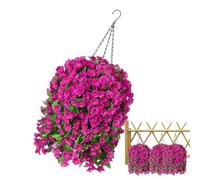 Artificial Flowers,Realistic Vines Hangable Baskets - 37 Inches Artificial Flower with Hook | for Home Garden Yard Balcony Patio Porch Wedding Holidays Spring Holidays