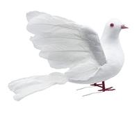 LWINGFLYER Artificial Flying Doves Simulation Foam Birds White Feathered Doves for Craft Wedding Decoration Party Accessories Christmas Tree Ornaments