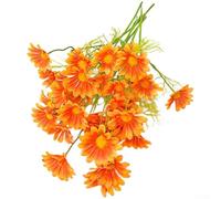 Artificial for daisy Flowers 6 Bundles UV Resistant Silk Artificial