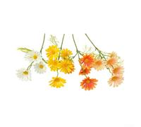 Artificial for daisy Flowers 6 Bundles UV Resistant Silk Artificial