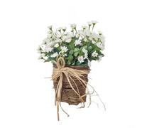 Artificial for daisy Hanging Basket 35cm Spring Door Decor Artificial | Realistic silk daisies, dead branch base, 35x20cm size, indoor outdoor use, spring home accent