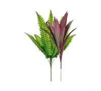 Artificial for fern Plant 50cm UV Resistant Outdoor Greenery | UV resistant plastic, natural leaf texture, subtle color gradients, patio garden poolside decor