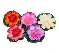 Artificial for lily Pads 5pcs Eva Foam Floating Pond Decor Artificial | Sunproof eva foam, fade resistant, realistic look, floats stably, supports small frogs