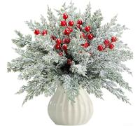 Artificial for pe Pine Branches White Snow Flocked 45 Pack Artificial(2) | Manual adjustable branches, loose effect styling, unique arrangements, flexible decor needs