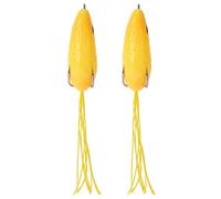 Artificial Frog Fishing Lures High Impact Balanced Design Long Casting Ability Excellent Visual Effect Bottom Beard Baits for Freshwater Bass Fishing ABS Material 2 Pack (4#)