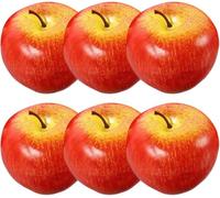 Artificial Fruits Mini Apples 6pcs Set - High Simulation Foam Material Lightweight Decorative Fruit Model for DIY & Home Decor