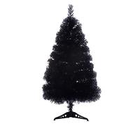 Artificial Full Black Christmas Tree for Seasonal Holiday Home, Office, Party Decoration Metal Base (90cm)