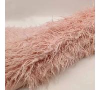 Artificial Fur Fabric 170×50cm Long Pile Soft Luxury Plush Mongolian Sheepskin Fabric For Clothing Dwarf Craft Supply Decorative Backgrounds(Pink)