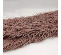 Artificial Fur Fabric 170×50cm Long Pile Soft Luxury Plush Mongolian Sheepskin Fabric For Clothing Dwarf Craft Supply Decorative Backgrounds(Braun)