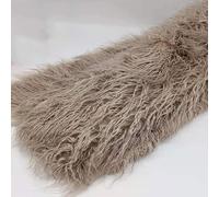 Artificial Fur Fabric 170×50cm Long Pile Soft Luxury Plush Mongolian Sheepskin Fabric For Clothing Dwarf Craft Supply Decorative Backgrounds(Khaki)