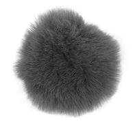 Artificial Fur Lapel Mic Windscreen, Lavalier Microphone Wind Muff for Camera Recorder with Clamp, Gray
