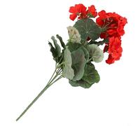 Artificial Geranium Flower,Realistic Geranium for BUSH Faux Geraniums Silk Flowers for Outdoor Indoor Home Garden Table Centerpieces Wedding Decor(Red)