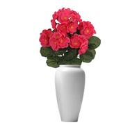 Artificial Geraniums - Realistic Fake Geranium Flower Outdoor | Multipurpose Artificial Geranium Plants for Outdoor | Geranium Plants Artificial for Bedroom, Dining Room (Red)
