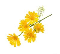 Artificial Gerbera for daisy Bouquet Yellow Silk Flowers with Wire Stems for Wedding Party Home Decor 53cm
