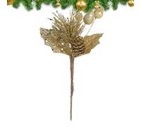 Artificial Gold Christmas Bouquet,Gold Branches for Centerpieces,Fake Pine Branches Christmas Branches for Flower Branches,Festival Party Decorations for Indoor and Outdoor Wedding Party