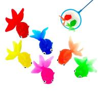 Artificial Goldfish For Aquarium, Set of 6 Realistic Fake Fish with Cleaning Net, Floating Decorations Plastic For Fish Soft