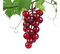 Artificial Grape Ornament, Artificial Grape Cluster | Reusable Black Purple Green Grapes - Natural and Durable Artificial Grape Bundles, Black, Purple, Green Grapes