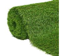 Artificial Grass 1 x 5 m, 40 mm Pile Height, UV-Resistant, Easy to Clean, Versatile for Garden, Balcony, Patio, Polypropylene and PE Material, Weatherproof, Green with Natural Colour Gradient