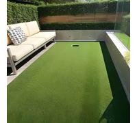 Artificial Grass 7-9 mm Pile Height 1 x 5 m Green UV-Resistant PP Material Weatherproof Flexible for Garden Patio Pet Area and Decoration Indoor Outdoor