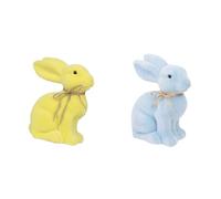 Artificial Grass Bunny Yellow Easter & Blue Bunny Table Decoration Bundle
