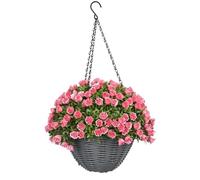 Artificial Grass Direct Aptenia Rose Hanging Basket