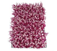 Artificial Grass Mat Wall Panel Decorative Lawn Fence Screen Privacy Hedge Plant Foliage Panel Indoor Outdoor Wedding Party Garden Home Backdrop Display 40x60cm(purple and white)