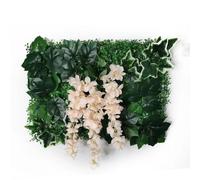 Artificial Grass Plant Wall Panel， 40 * 60CM Wedding Wisteria Artificial Lawn Panel Leaf Grass Flower(Picture Color-03)