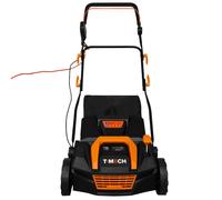 Artificial Grass Power Brush Rake Hoover Vacuum Lawn Cleaner Electric Leaf Twig Sweeper Self Propelled 380mm Outdoor 50L Collection Bag 12m Cable 5 Adjustable Heights 12.2kg Lightweight 3500RPM 1800W 