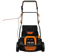 Artificial Grass Power Brush Rake Hoover Vacuum Lawn Cleaner Electric Leaf Twig Sweeper Self Propelled 380mm Outdoor 50L Collection Bag 12m Cable 5 Adjustable Heights 12.2kg Lightweight 3500RPM 1800W