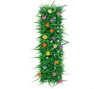 Artificial Grass Roll with Flowers Realistic Fake Lawn Turf for Garden Partition Outdoor Decor for Easy Trim Greenery Mat(17×60cm)