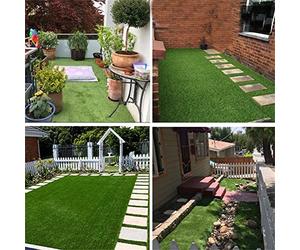 Artificial Grass Turf Rug 20MM Thick Faux Grass Synthetic Lawn Pet Turf Perfect for Indoor and Outdoor (4ft x 7ft (28 Square ft))