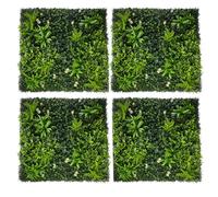 Artificial Grass Wall Panels 4pcs - 3D Indoor and Outdoor Decorative Green Wall, UV Protection Privacy Fence, Suitable for Garden, Wedding, Balcony, Easy to Install(05)
