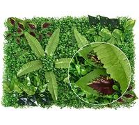 Artificial Grass Wall Panels, Artificial Greenery Boxwood 8PCS, Privacy Fence Screen Faux Plant, UV Protected Faux Greenery Mats, for Outdoor Indoor Use As Wall Backdrop, Garden, Backyard, E